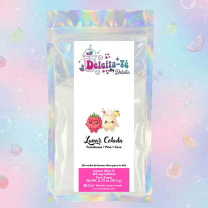 Lunar Colada: Frambuesa + Piña + Coco (Porción individual) Instant Ultra Té – Deleita-Té By Detalia