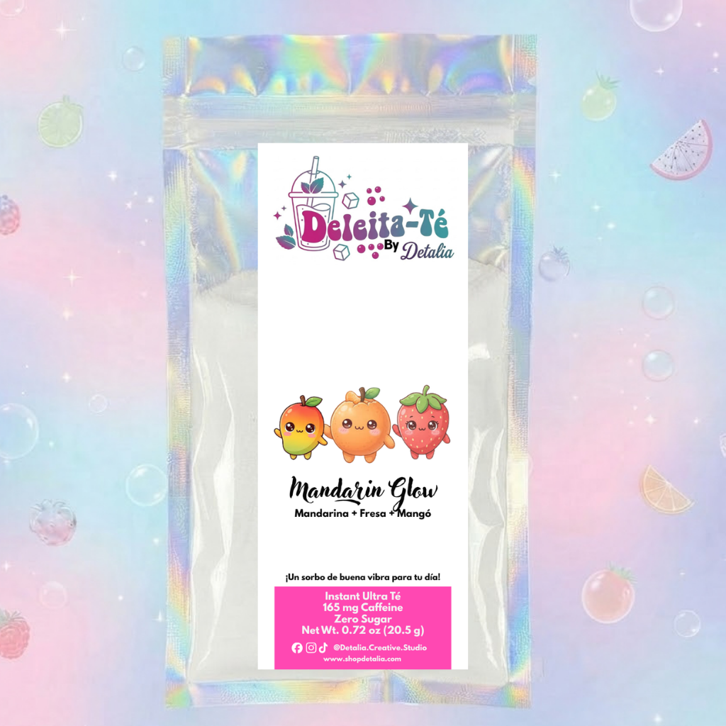 Mandarin Glow: Mandarina + Fresa + Mangó (Porción individual) Instant Ultra Té – Deleita-Té By Detalia