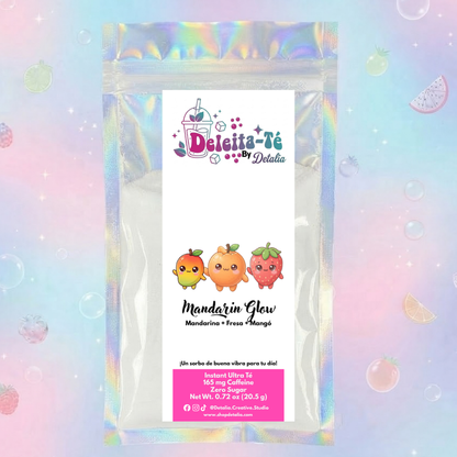 Mandarin Glow: Mandarina + Fresa + Mangó (Porción individual) Instant Ultra Té – Deleita-Té By Detalia