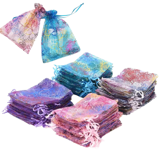 Elegant color mix organza 5x7in