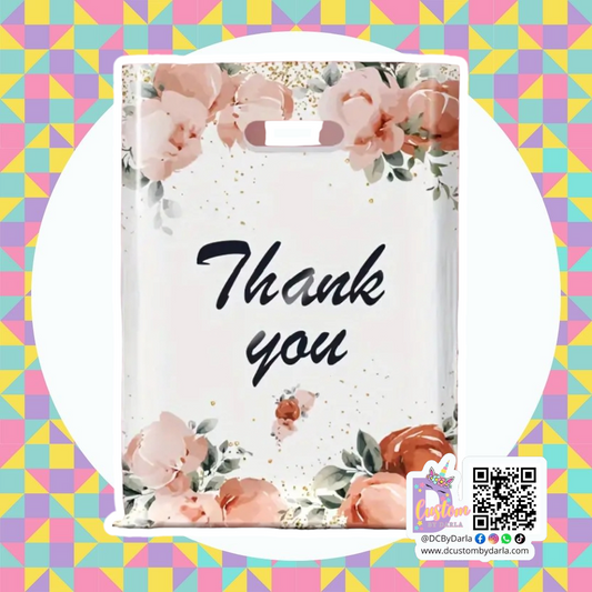 Flower love  thank you 8x12in