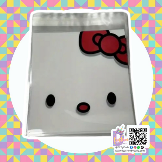 San%io hkitty cellophane bags mix 5.5x5.5in