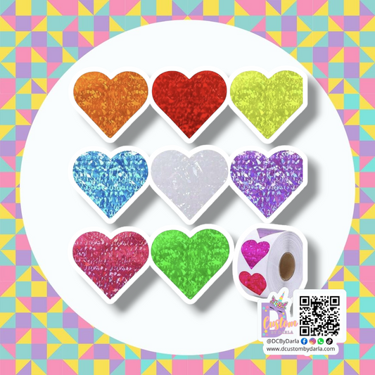 Glitter heart  1in
