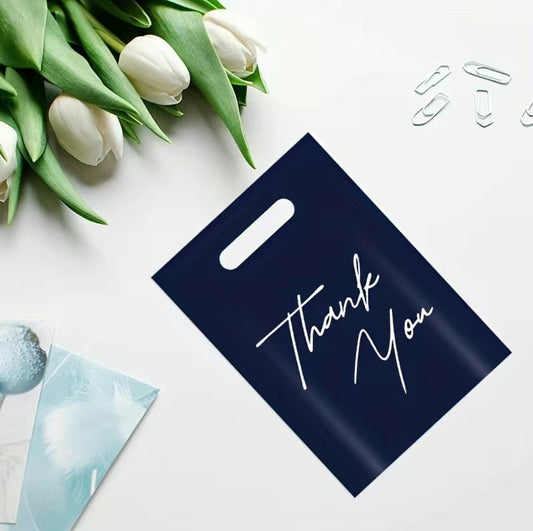 Navy blue thank you 8x12in