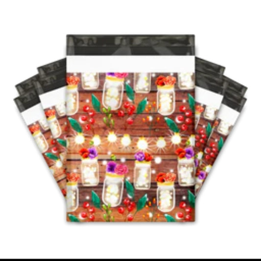 Flower Mason Jars  10x13in