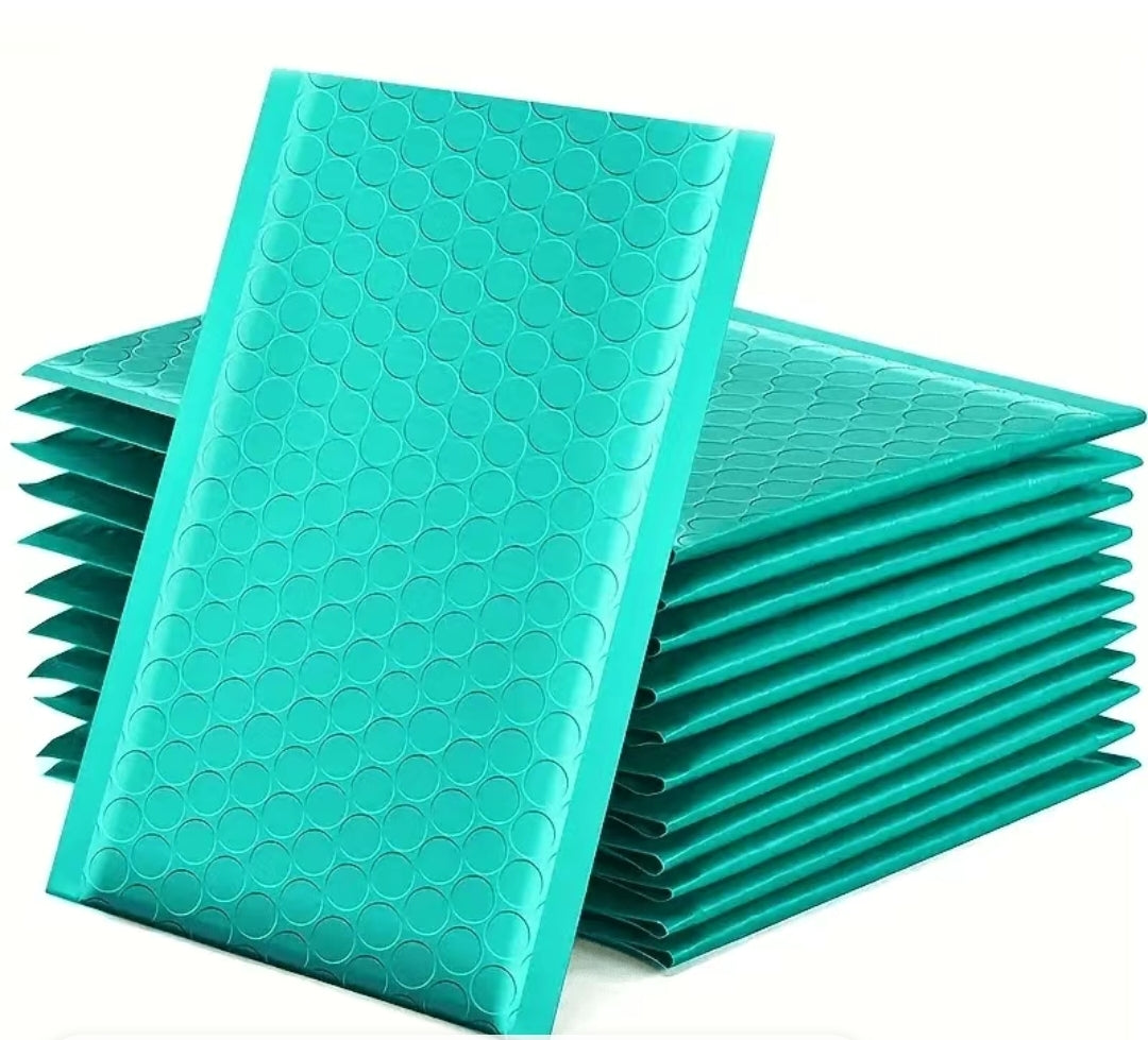 Aqua  bubble mailers 4x8in