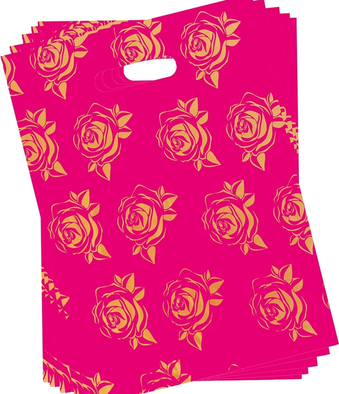 Gold roses merch bag 12x15in