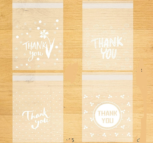 Cellophane thank you blanco mix 4x5in