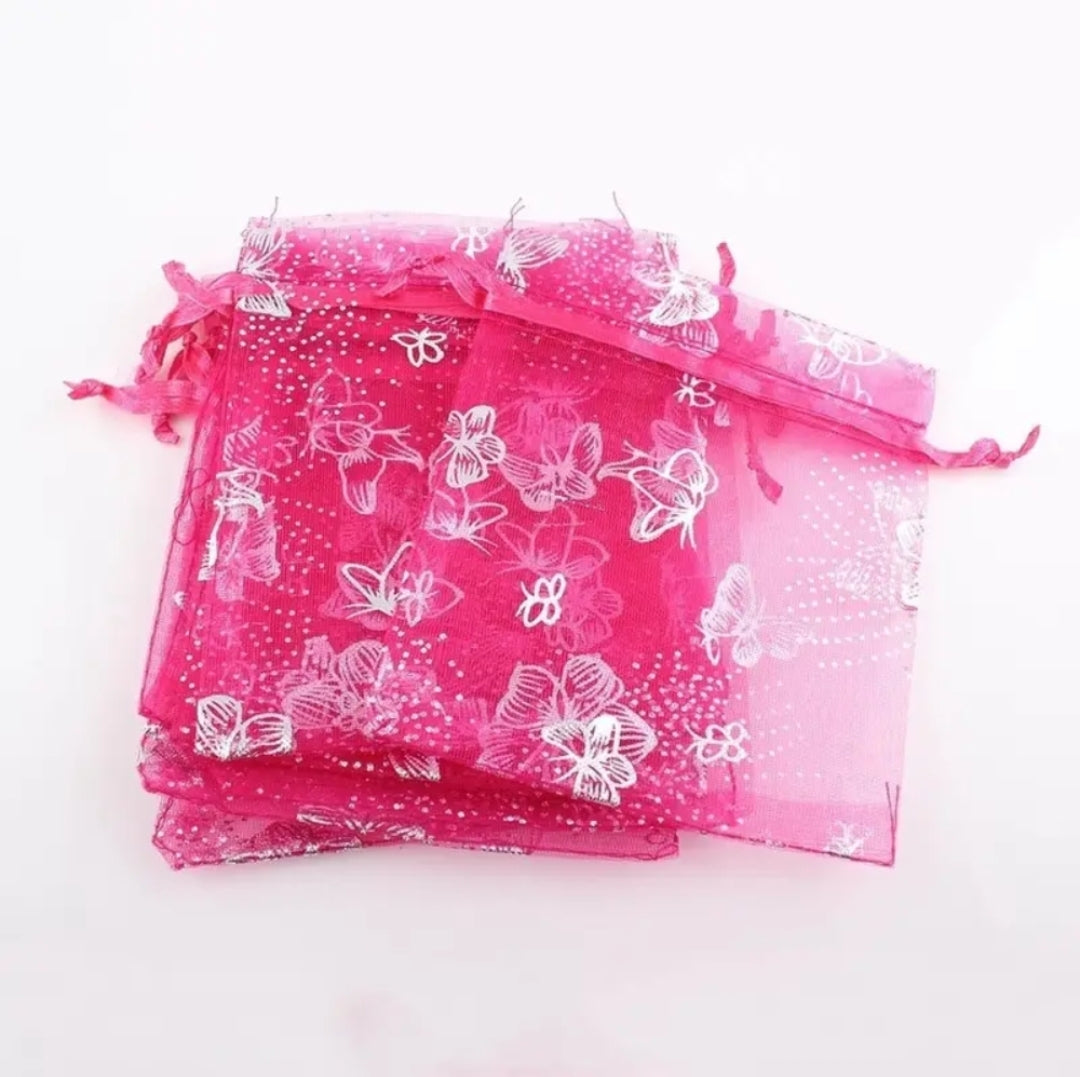 Mariposa Organza 3x4in (varios colores a escoger)