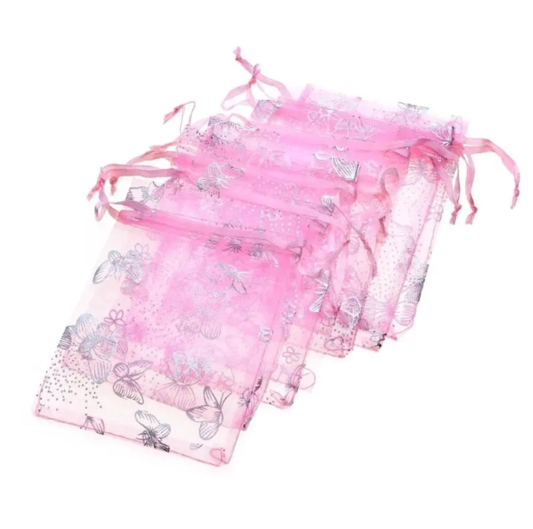 Mariposa Organza 3x4in (varios colores a escoger)