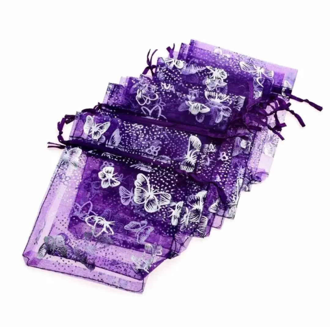Mariposa Organza 3x4in (varios colores a escoger)