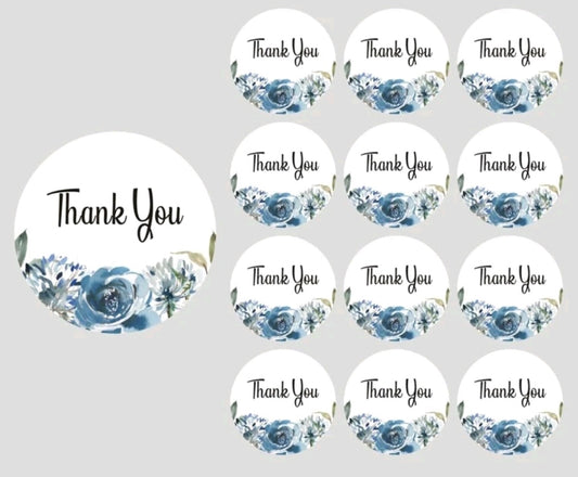 Blue roses 1.5in sticker (12pcs)