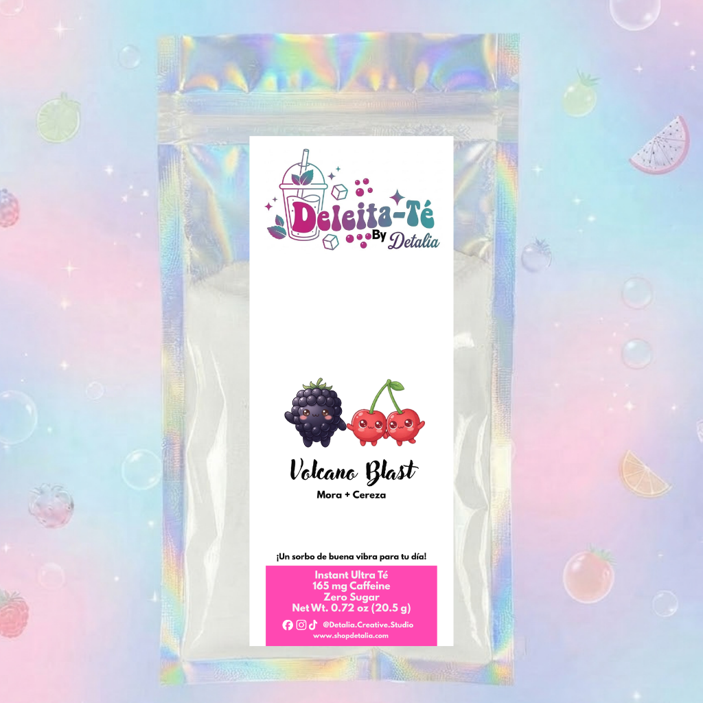 Volcano Blast: Mora + Cereza (Porción individual) Instant Ultra Té – Deleita-Té By Detalia