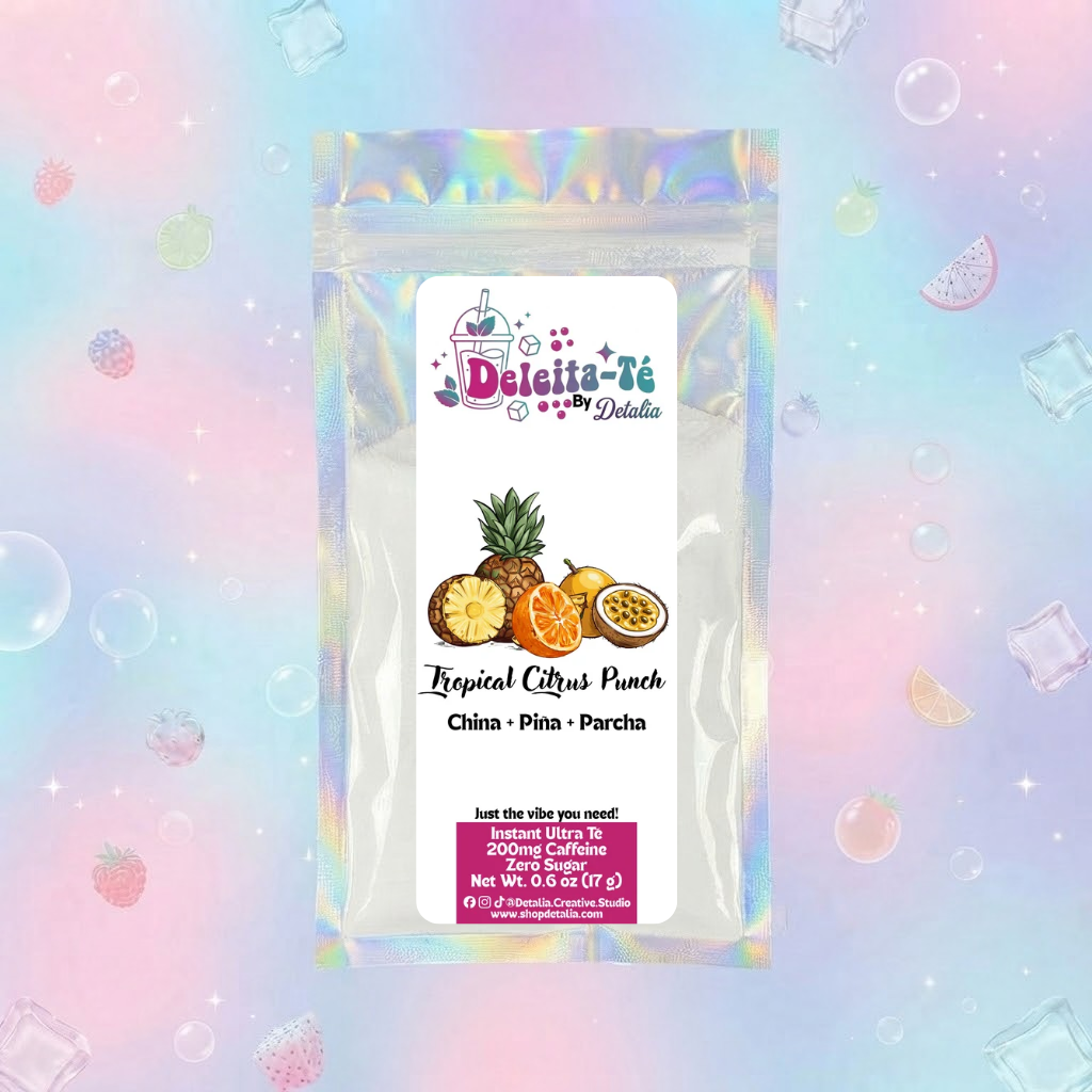 Tropical Citrus Punch: China + Piña + Parcha (Porción individual) Instant Ultra Té – Deleita-Té By Detalia