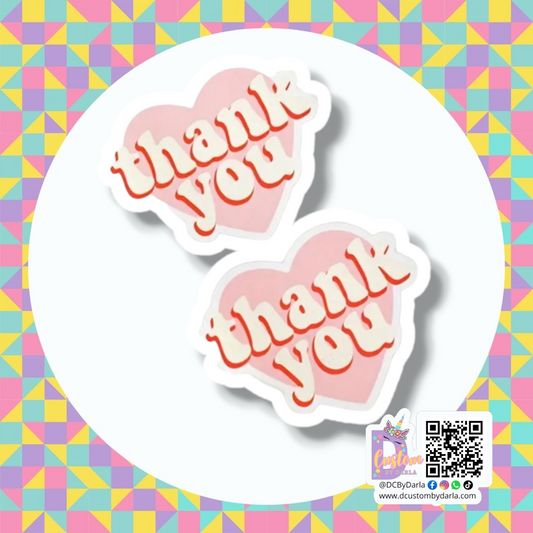 Retro Love thank you sticker 1.5in