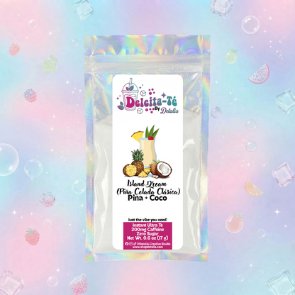 Island Dream (Piña Colada): Piña + Coco (Porción individual) Instant Ultra Té – Deleita-Té By Detalia