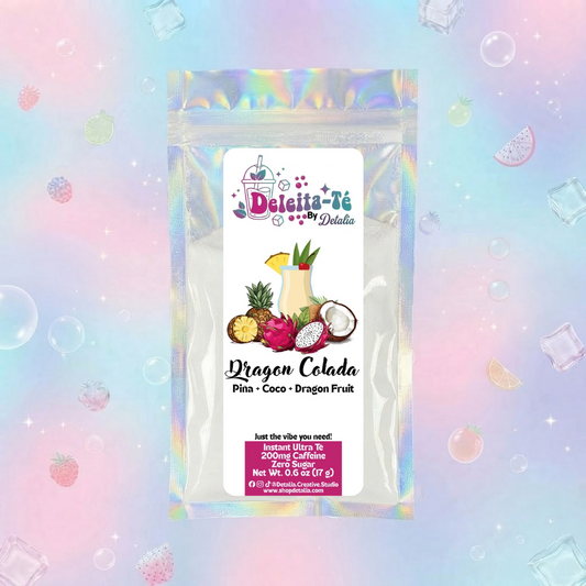 Dragon Colada: Piña + Coco + Dragon Fruit (Porción individual) Instant Ultra Té – Deleita-Té By Detalia