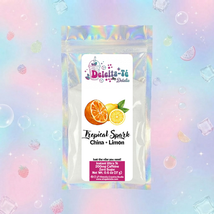 Tropical Spark: China + Limón (Porción individual) Instant Ultra Té – Deleita-Té By Detalia