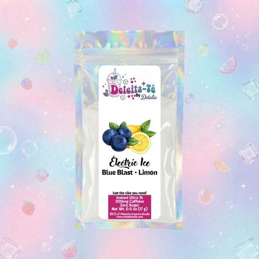 Electric Ice: Blue Blast + Limón (Porción individual) Instant Ultra Té – Deleita-Té By Detalia