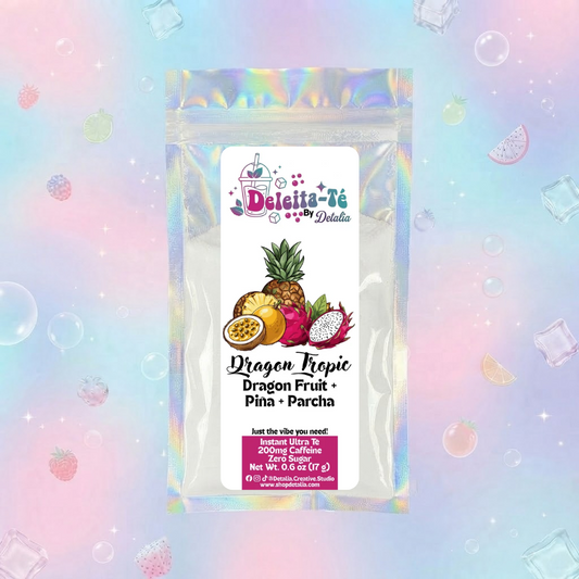 Dragon Tropic: Dragon Fruit + Piña + Parcha (Porción individual) Instant Ultra Té – Deleita-Té By Detalia