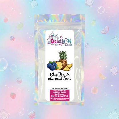 Blue Tropic: Blue Blast + Piña (Porción individual) Instant Ultra Té – Deleita-Té By Detalia