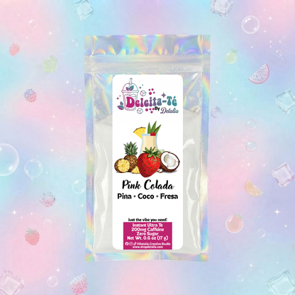 Pink Colada: Piña + Coco + Fresa (Porción individual) Instant Ultra Té – Deleita-Té By Detalia