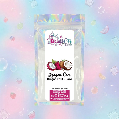 Dragon Coco: Dragon Fruit + Coco (Porción individual) Instant Ultra Té – Deleita-Té By Detalia