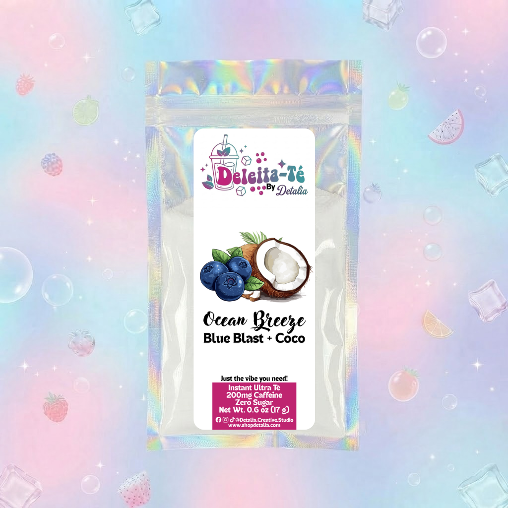 Ocean Breeze: Blue Blast + Coco (Porción individual) Instant Ultra Té – Deleita-Té By Detalia