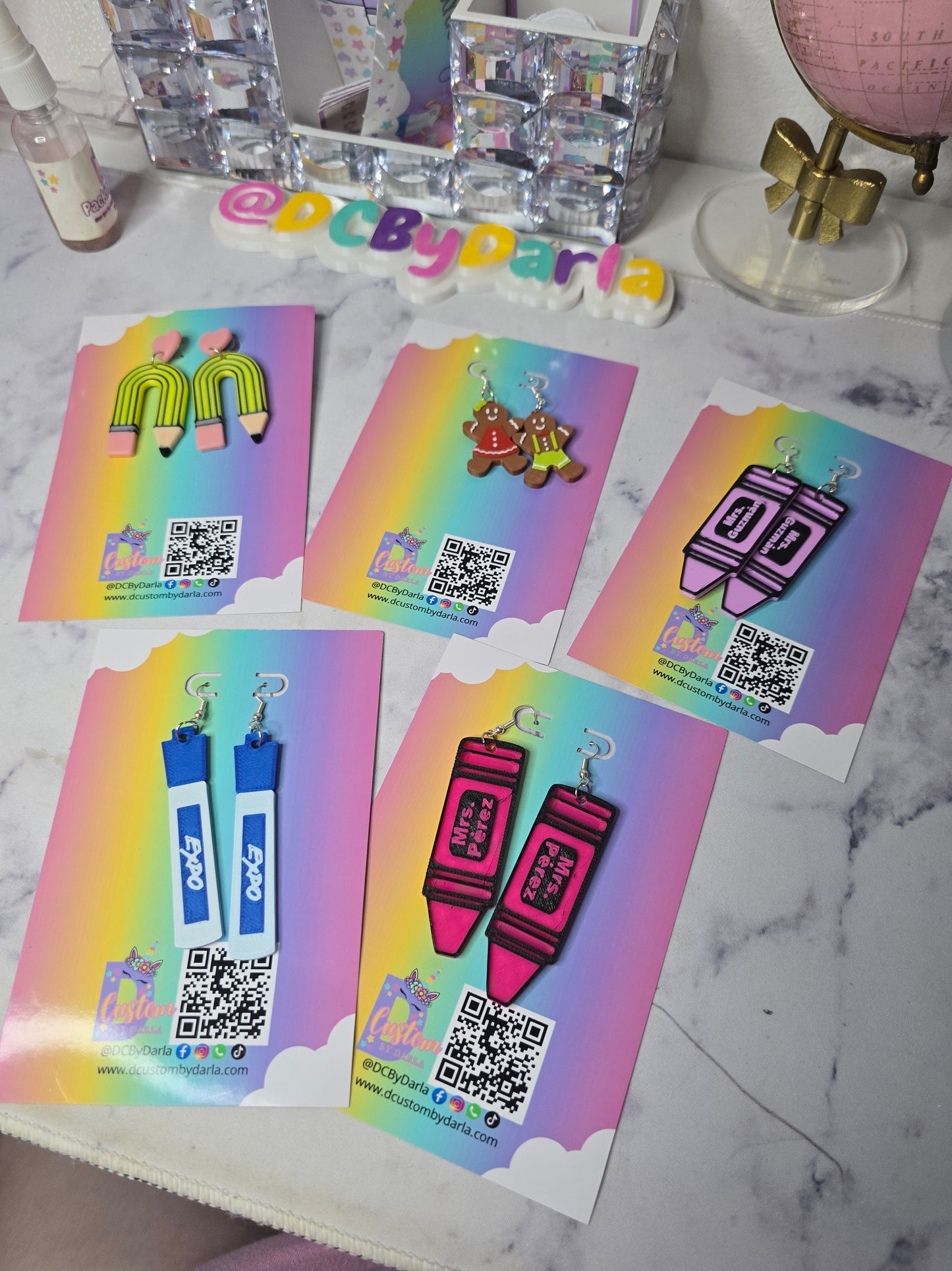 Custom 3d earrings