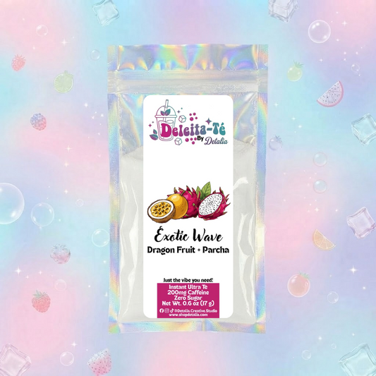 Exotic Wave: Dragon Fruit + Parcha (Porción individual) Instant Ultra Té – Deleita-Té By Detalia
