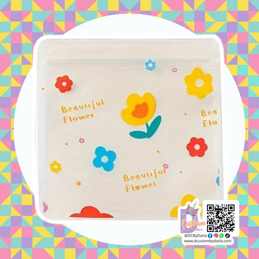 Beautiful flower Ziplock  5x6in