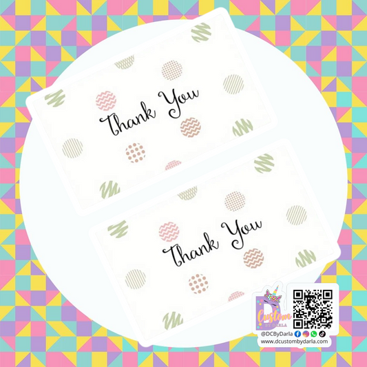 Minimalist thank you card