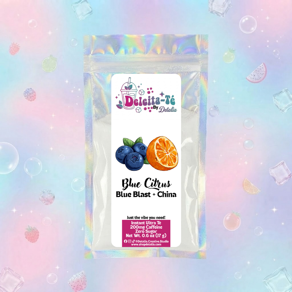 Blue Citrus: Blue Blast + China (Porción individual) Instant Ultra Té – Deleita-Té By Detalia