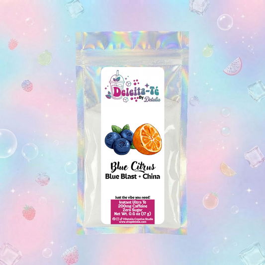 Blue Citrus: Blue Blast + China (Porción individual) Instant Ultra Té – Deleita-Té By Detalia