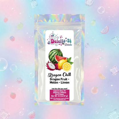 Dragon Chill: Dragon Fruit + Melón + Limón (Porción individual) Instant Ultra Té – Deleita-Té By Detalia