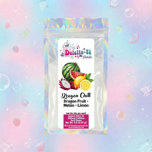 Dragon Chill: Dragon Fruit + Melón + Limón (Porción individual) Instant Ultra Té – Deleita-Té By Detalia