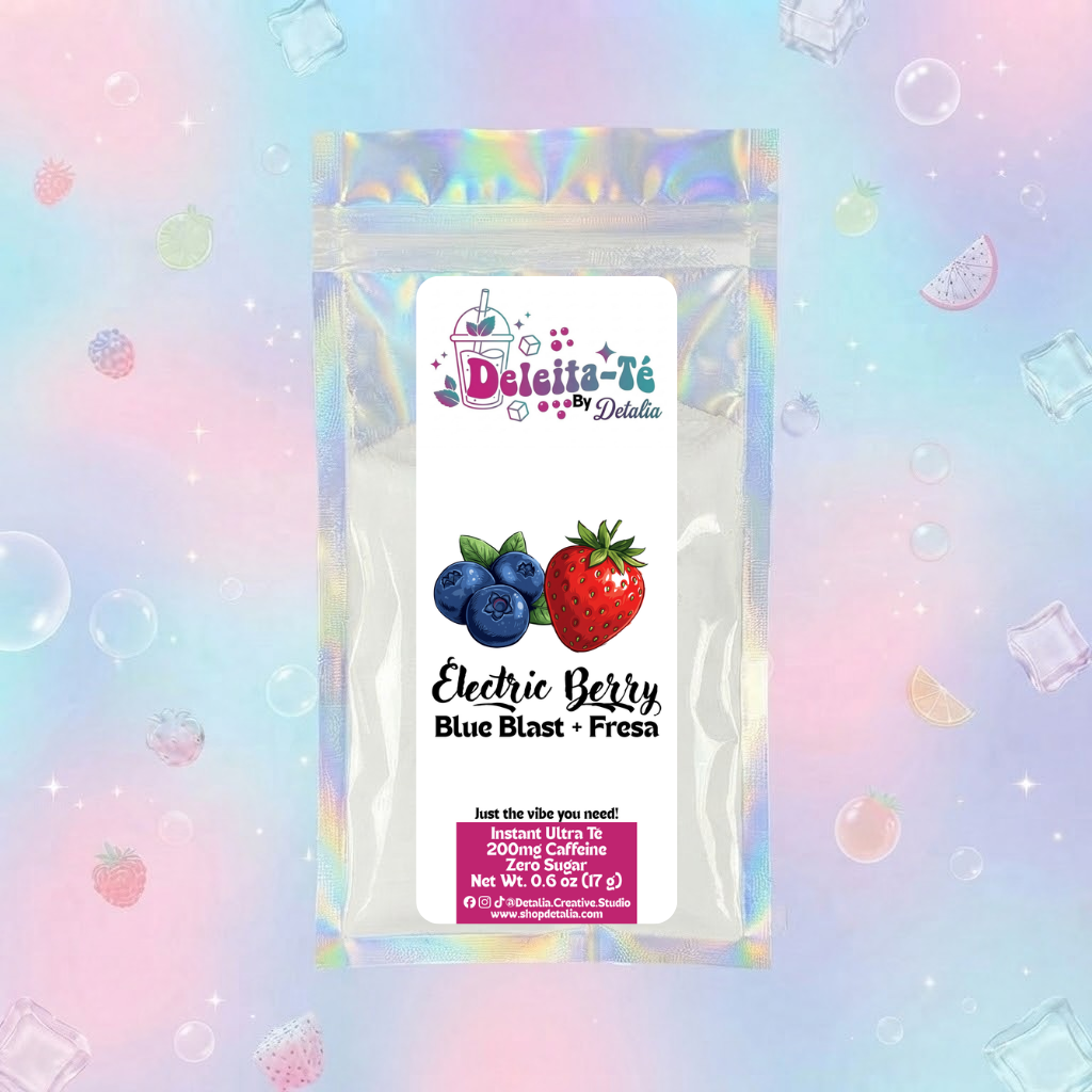 Electric Berry: Blue Blast + Fresa (Porción individual) Instant Ultra Té – Deleita-Té By Detalia