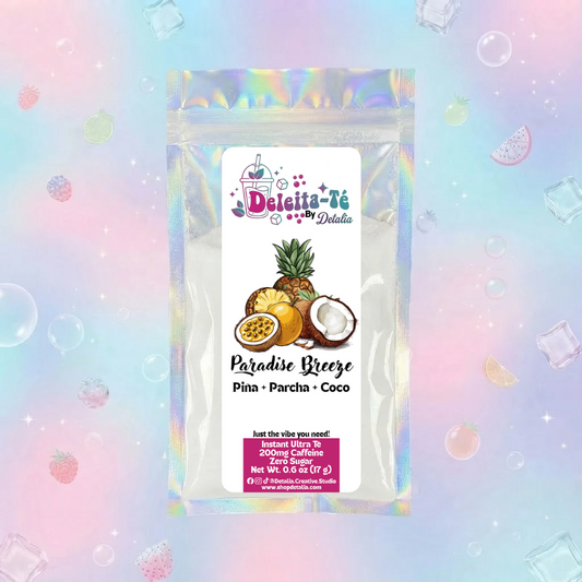Paradise Breeze: Piña + Parcha + Coco (Porción individual) Instant Ultra Té – Deleita-Té By Detalia