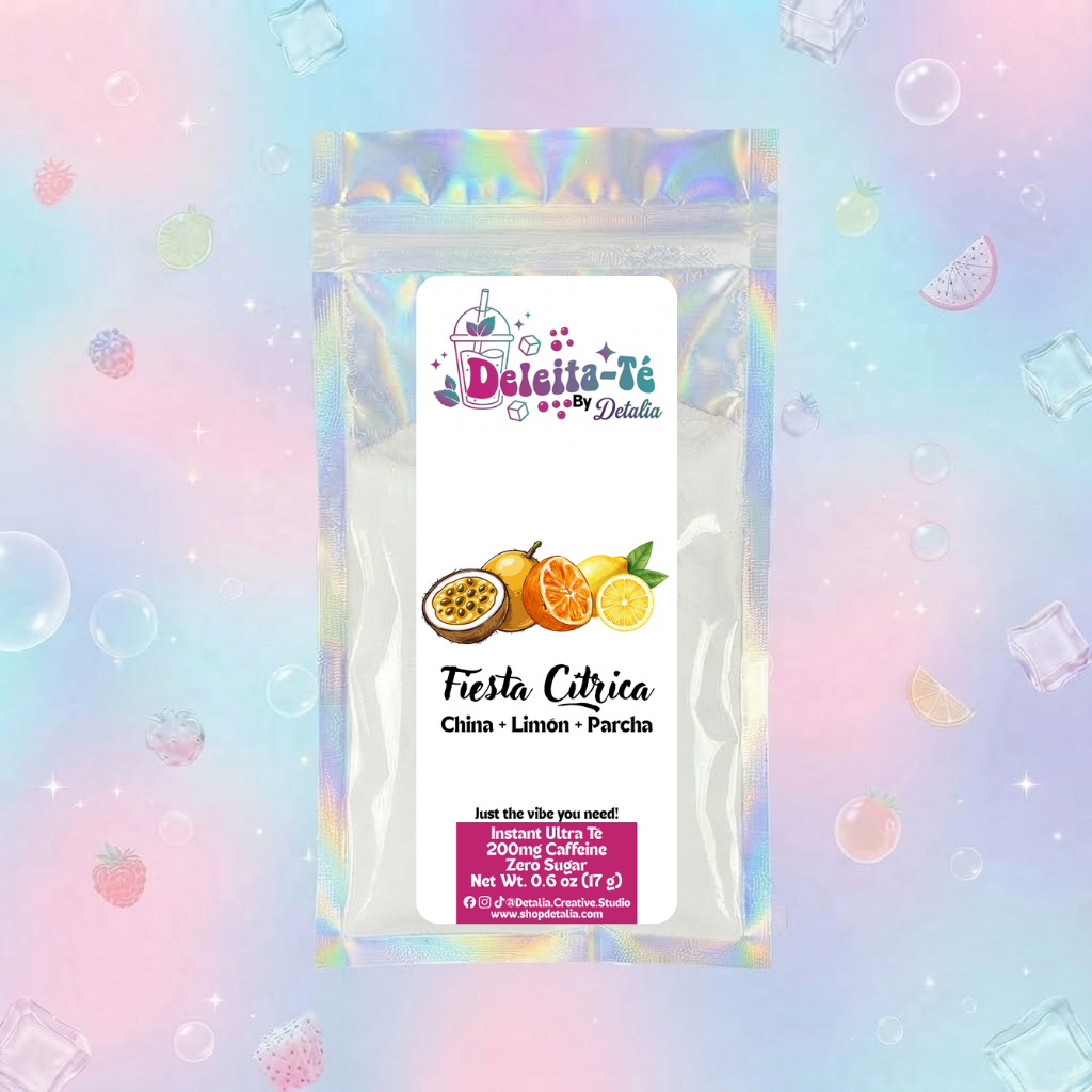 Fiesta Cítrica: China + Limón + Parcha (Porción individual) Instant Ultra Té – Deleita-Té By Detalia