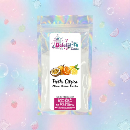 Fiesta Cítrica: China + Limón + Parcha (Porción individual) Instant Ultra Té – Deleita-Té By Detalia