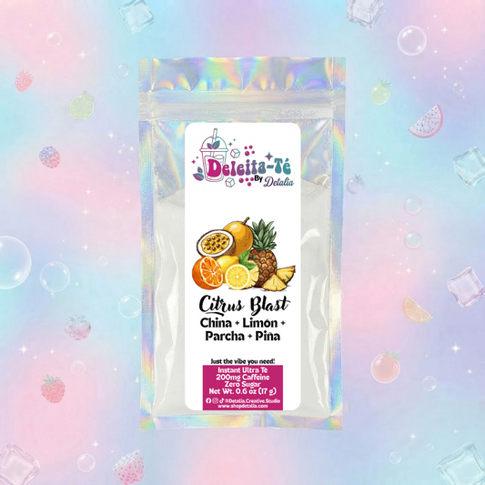 Citrus Blast: China + Limón + Parcha + Piña (Porción individual) Instant Ultra Té – Deleita-Té By Detalia