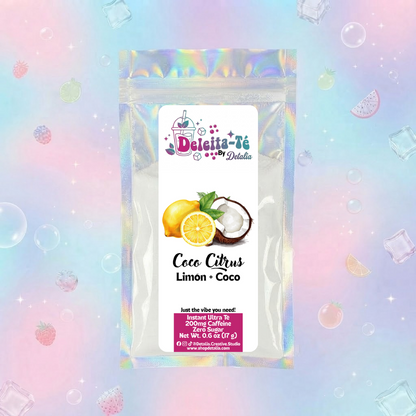Coco Citrus: Limón + Coco (Porción individual) Instant Ultra Té – Deleita-Té By Detalia