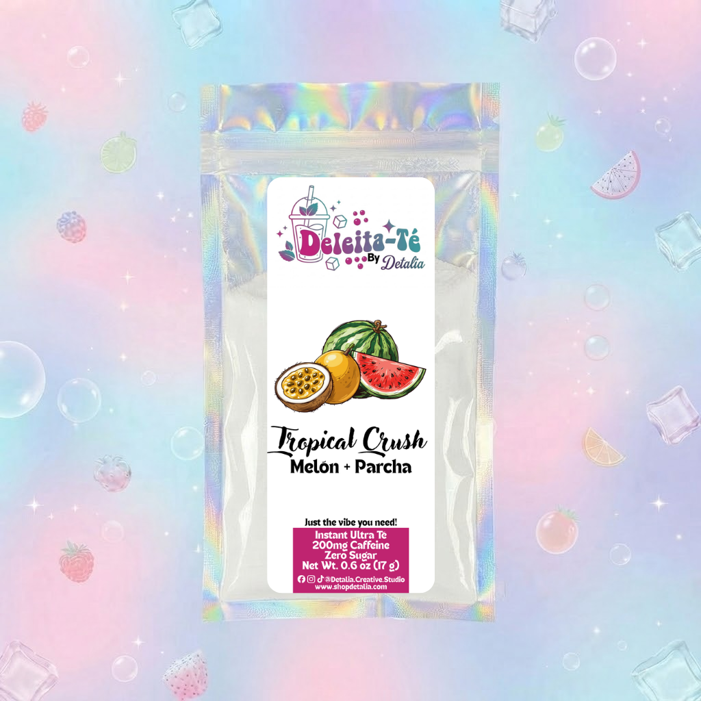 Tropical Crush: Melón + Parcha (Porción individual) Instant Ultra Té – Deleita-Té By Detalia