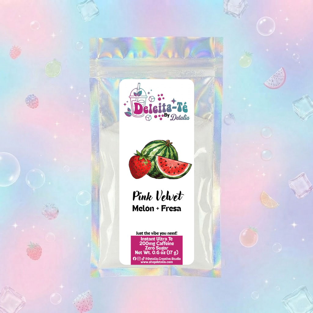 Exotic Pink: Dragon Fruit + Fresa (Porción individual) Instant Ultra Té – Deleita-Té By Detalia