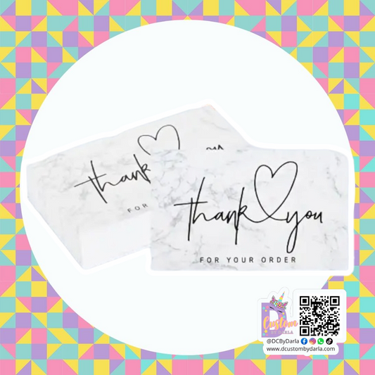 Marble thank you card