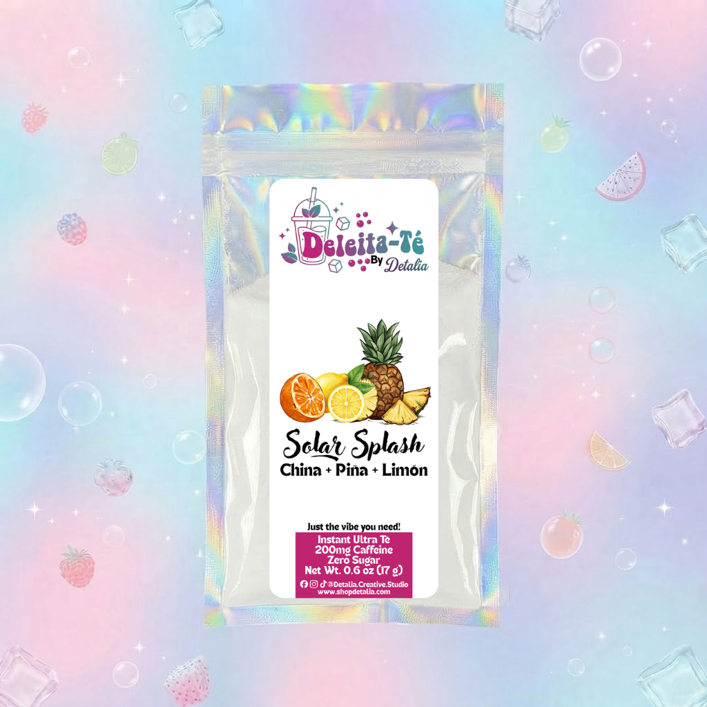 Solar Splash: China + Piña + Limón (Porción individual) Instant Ultra Té – Deleita-Té By Detalia