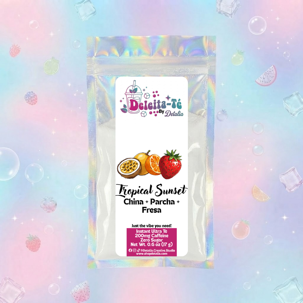Tropical Sunset: China + Parcha + Fresa (Porción individual) Instant Ultra Té – Deleita-Té By Detalia