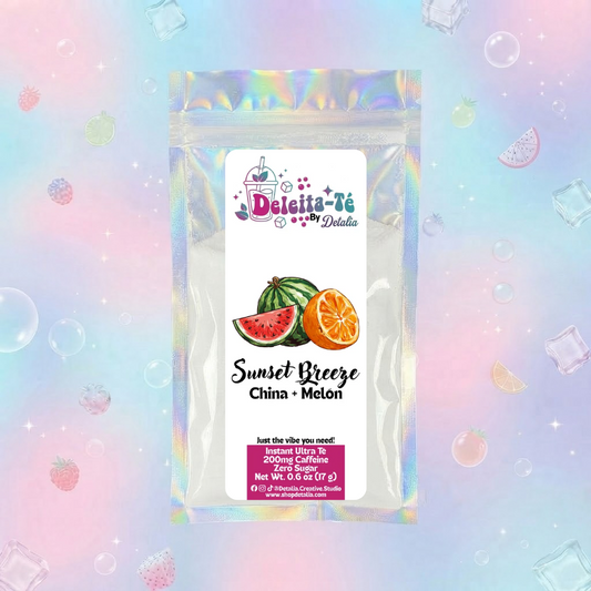 Sunset Breeze: China + Melón (Porción individual) Instant Ultra Té – Deleita-Té By Detalia