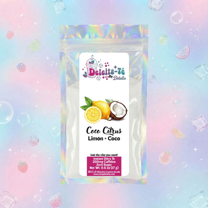 Coco Citrus: Limón + Coco (Porción individual) Instant Ultra Té – Deleita-Té By Detalia