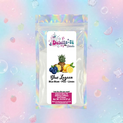 Blue Lagoon: Blue Blast + Piña + Limón (Porción individual) Instant Ultra Té – Deleita-Té By Detalia
